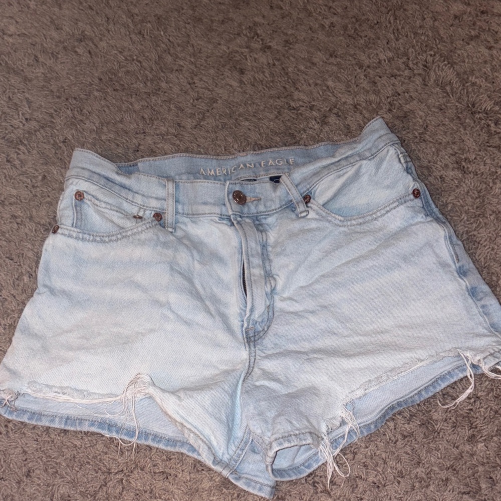 American Eagle Outfitters Women's Faded Blue Jean Shorts